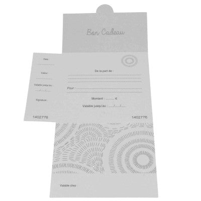 carte-cadeau-créatrice française artisanat fait main zéro déchet français produit bio consigné montant personnalisable