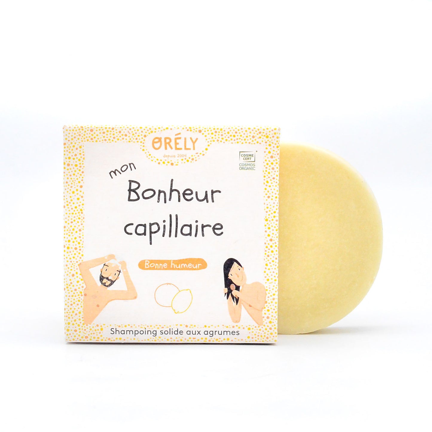 Shampoing solide aux agrumes - cheveux normaux - Mon bonheur capillaire bonne humeur - shampoing bio normand