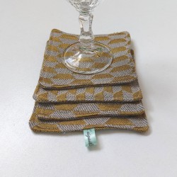 Dessous de verre tasse sous bock sous verre tissu unique ou personnalisé