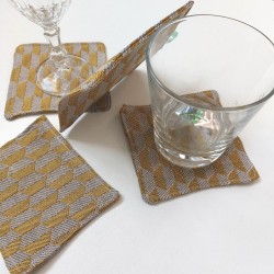 Dessous de verre tasse sous bock sous verre tissu unique ou personnalisé