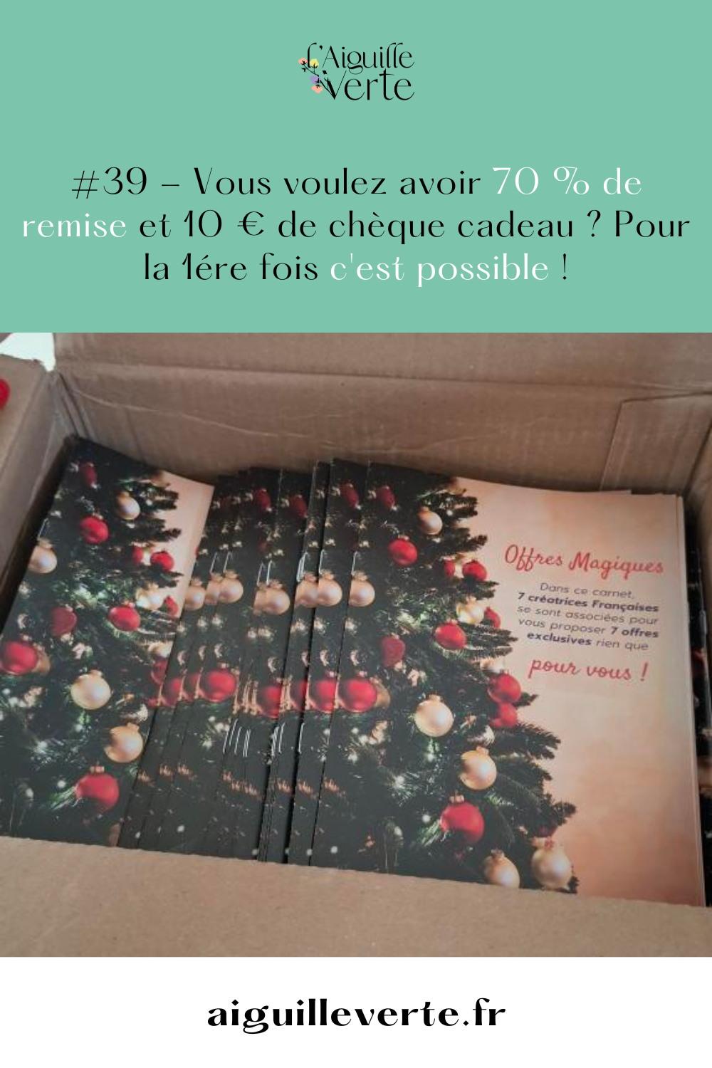 #39 - Vous voulez avoir 70 % de remise et 10 € de chèque cadeau ? Pour la 1ére fois c'est possible !