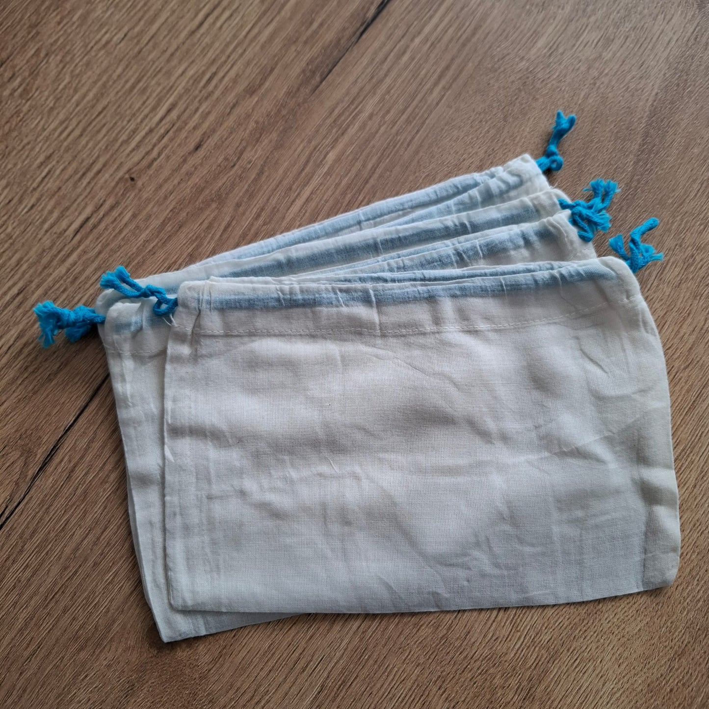 3 sacs à vrac rectangulaire en tissu étamine