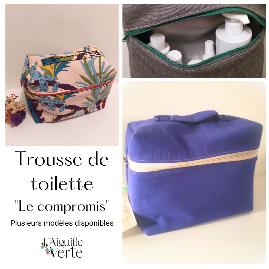 Le compromis une trousse de toilette zippée pour ranger et transporter les cosmétiques et produits de beauté en voyage