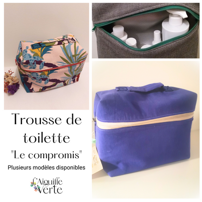 Le compromis une trousse de toilette zippée pour ranger et transporter les cosmétiques et produits de beauté en voyage